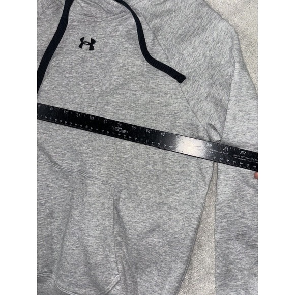 Under Armour women's UA Hustle Fleece Hoodie Sweater Grey Heather Medium EUC‎ - Picture 4 of 6